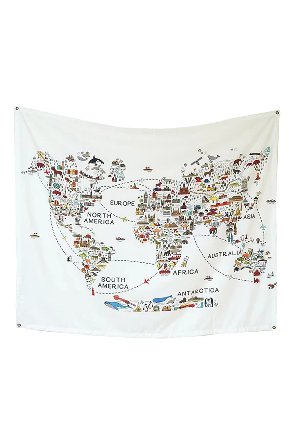 Travel Map Tapestry - Image 2