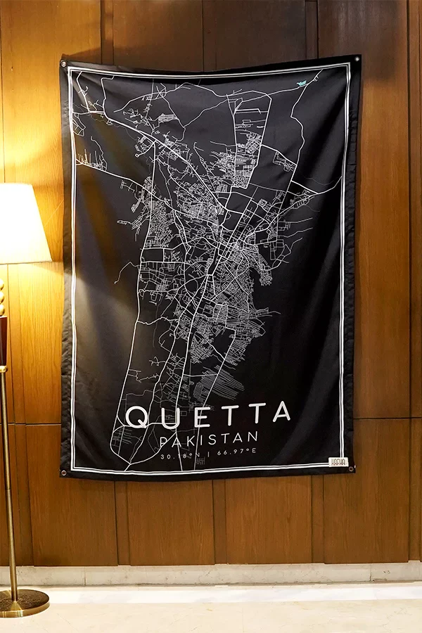 Quetta Map Tapestry