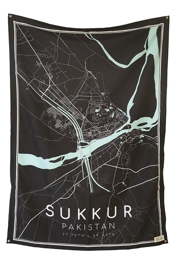Sukkur Map Tapestry - Image 2