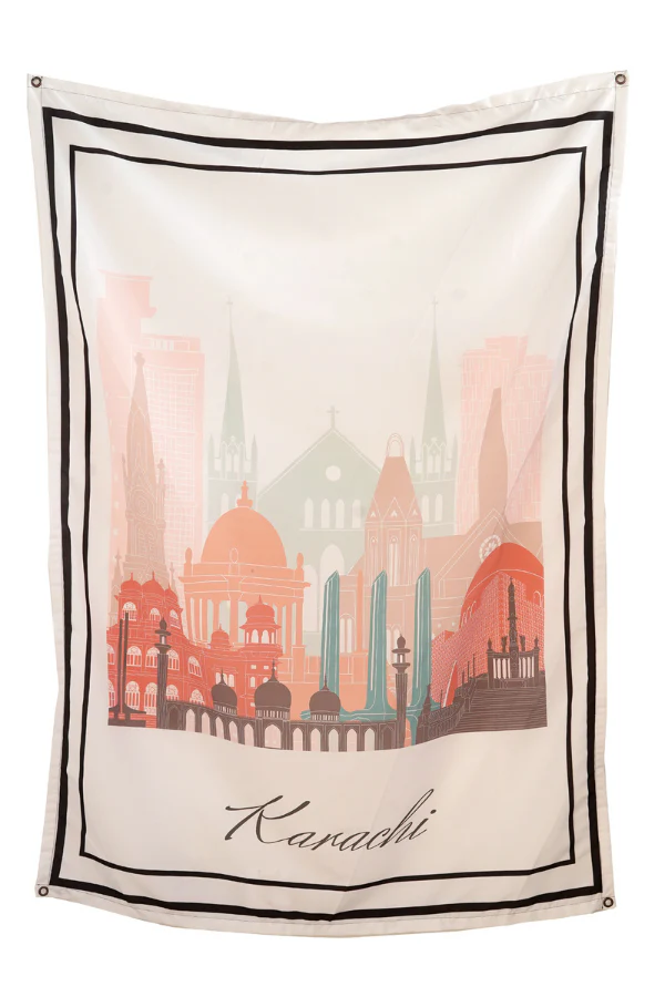 Karachi Skyline Tapestry - Image 2
