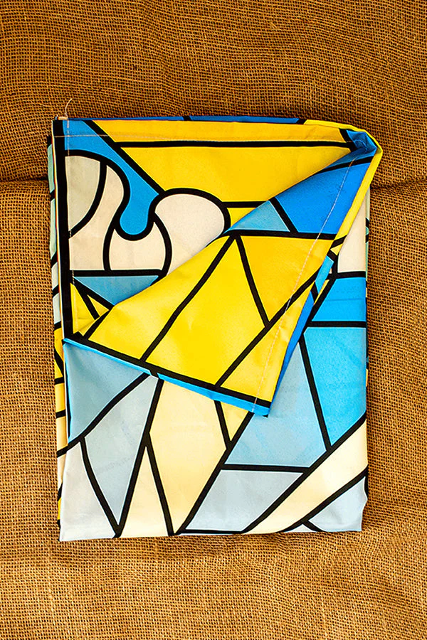 Mosaic Sunset Glass paint Tapestry - Image 3